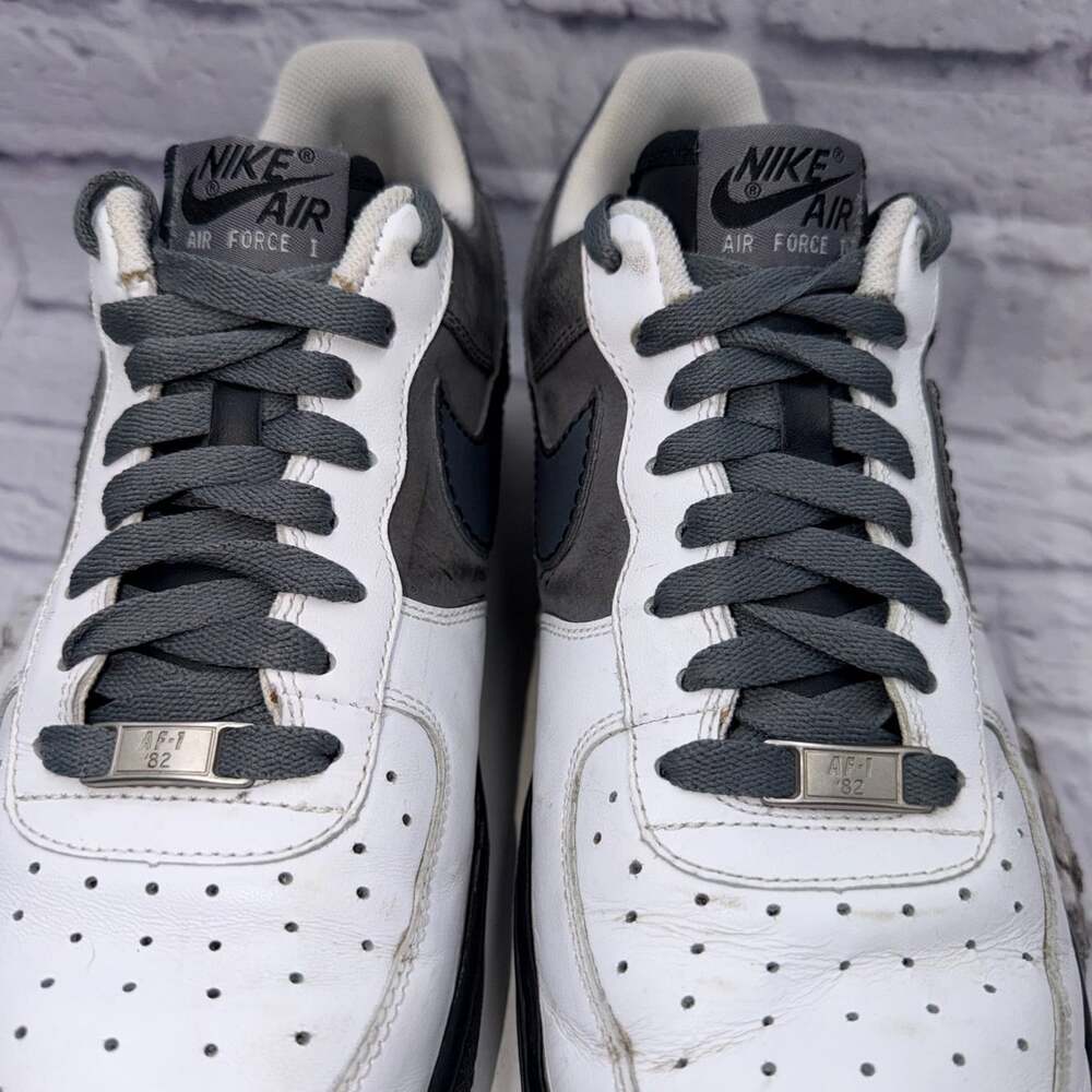 Nike Air Force 1 ‘07 White/Flint Grey-Cool Grey-Blk Mens Size 11 315122-103 - Picture 2 of 10
